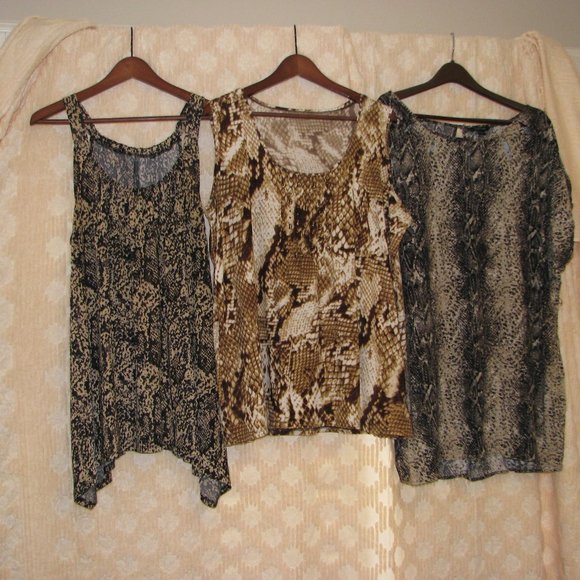 Three Women's Animal Print Summer Tops Tank Top Style Size 2X - Picture 1 of 16